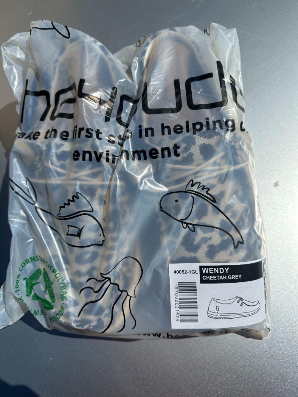 HEY DUDE WENDY CHEETAH GREY 10 - Picture 2 of 5